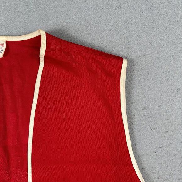 Vintage 60s Champion Running Man Vest Medium Red Cast Taleb Grotto Open Front - Picture 5 of 16